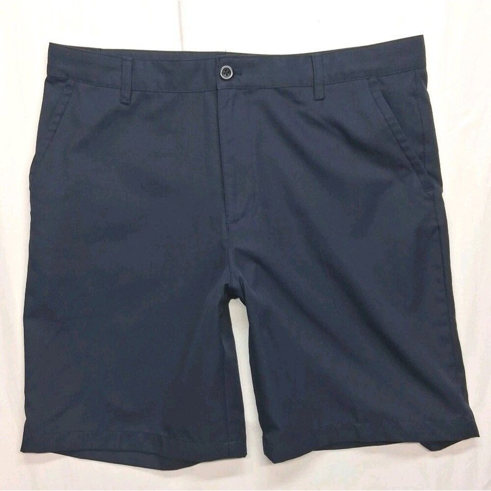 Izod Golf Mens Size 36 Classic Navy Blue Chino Shorts Casual Summer Preppy